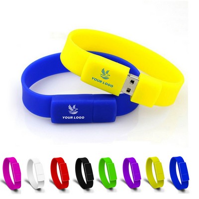 Silicone Wristband Flash Drive 4Gb