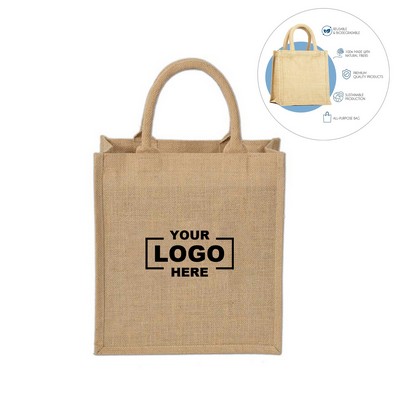 Eco-Friendly Laminated Jute Shopping Tote.