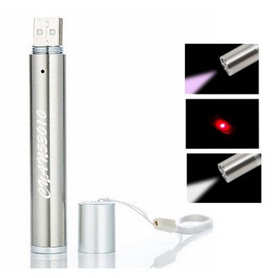 USB Rechargeable Multi Functional Flashlight