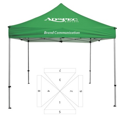 10' x 10' Green Extreme Canopy and Frame - Printed