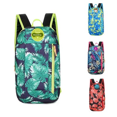 Stock Tropics Waterproof Nylon Backpack - 15.8x8.7x4"