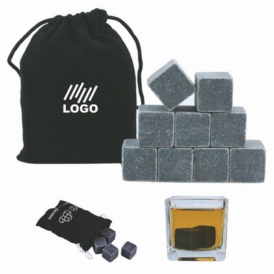 Set Of 9 Grey Beverage Chilling Stones