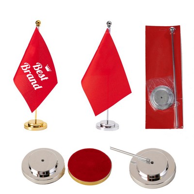 Mini Desk Flag With Desktop Metal Flag Stand Base
