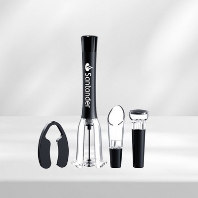 WineVault Pressure Wine Opener Set – Includes Opener, Pourer & Preserver