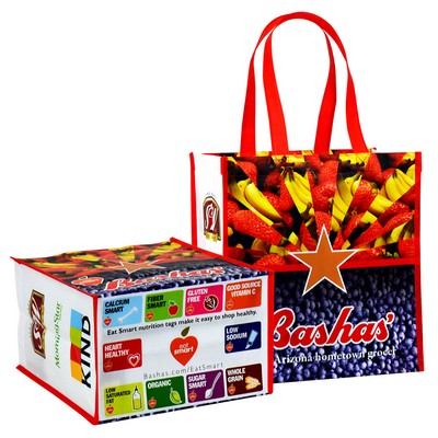 120g Laminated Non-Woven Custom Grocery Shopping Tote Bag (12"x13"x8")
