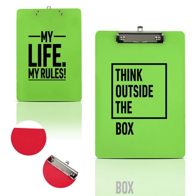 Letter Size Plastic Clipboard