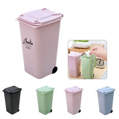 Mini Office Trash Can Pen Holder