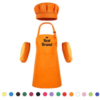 22"×18" Children's 3 - Piece Apron, Hat & Sleevelet Set