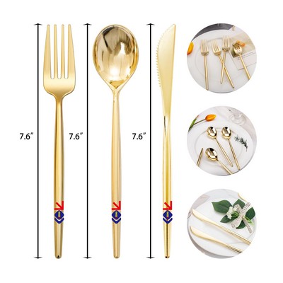 Gold Heat Resistant Disposable Plastic Forks