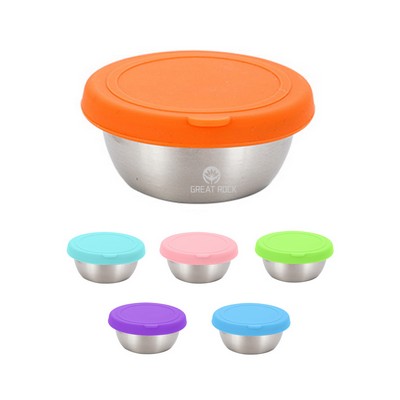 1.7 oz. 304 Stainless Steel With Multi-color Optional Silicone Lid Dipping Bowl