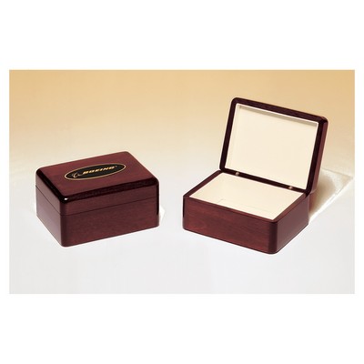 Rosewood Piano Finish Jewelry Box with Beige Felt Lining