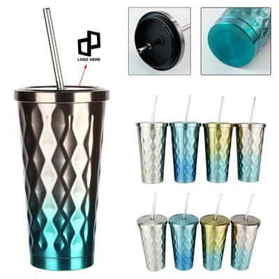 17Oz Stainless Steel Insulated Straw Tumblers