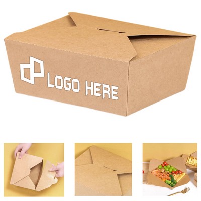 6.50X5.39X2.56Inch Greaseproof Kraft Paper Fried Chicken Box