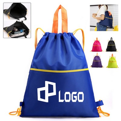 13X15.35" Nylon Drawstring Backpack