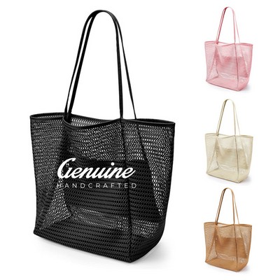 Mesh Beach Tote Handbag