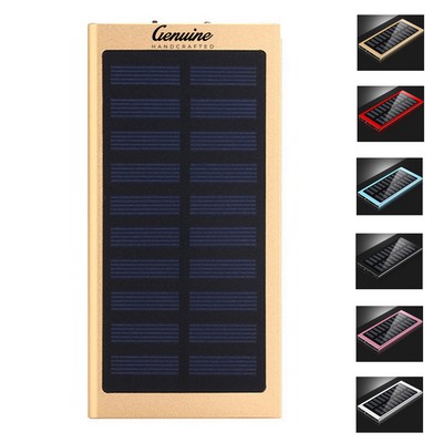 6000mAh Aluminum Alloy Solar Power Bank