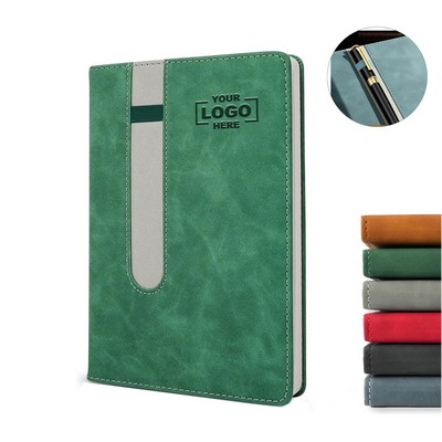 A5 Leather Journal with Pen Holder.