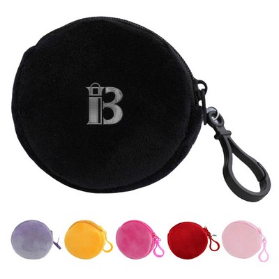 Soft Velvet Compact Mini Coin Wallet Storage Bag