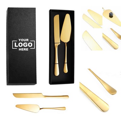 Cake - Cutting Knife Set Made of Hammered Stainless Steel