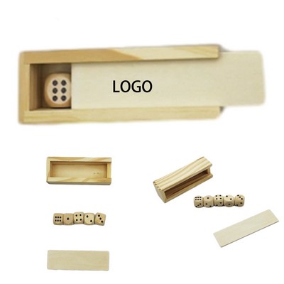 Wooden Dice In Box Gift Set