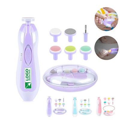 6 in 1 Electric Baby Nail File With Led Lights