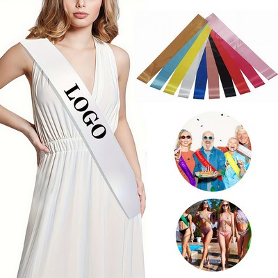 Customized Satin Sash For Birthday/Wedding/Pageant