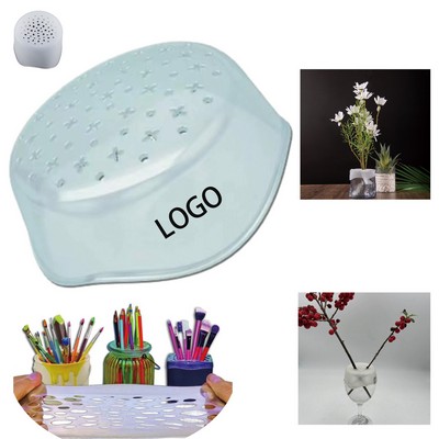 Transparent Stem Holder Flower Arranger And Pen Organizer