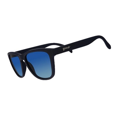Goodr® Drinks Seawater, Sees Future, Navy Blue Multicolor Reflective Sunglasses