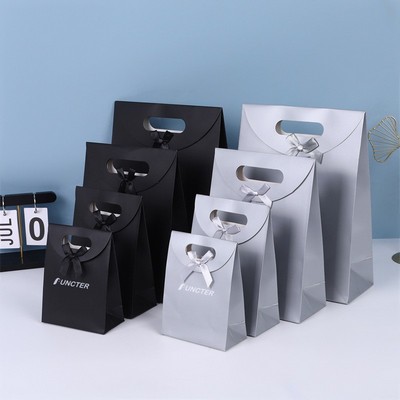 Flip Top Velcro Gift Bag W/ Bow Handles