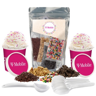 Corporate Color Creations Handcrafted Ice Cream with Ice Cream Topping Kit - 2 Pint Bundle
