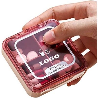 4 Compartments Travel Pill Box