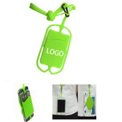 Silicone Card Cover with Lanyard