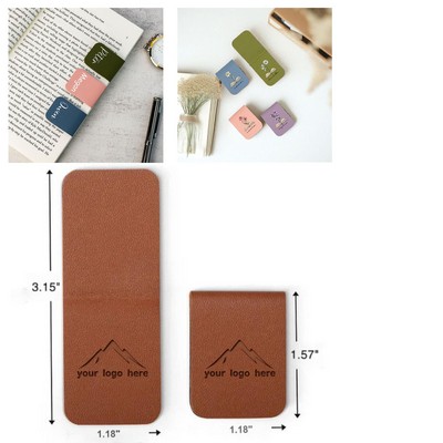 Leather Magnetic Bookmark