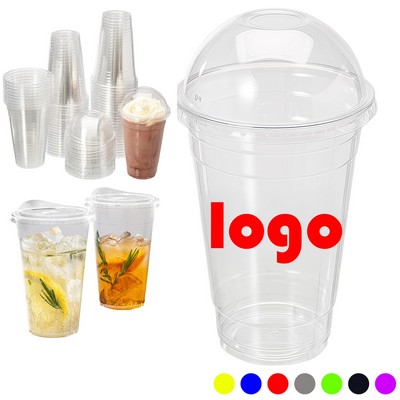 16 OZ Clear Plastic Drinking Disposable Cups Eco-Friendly