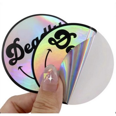 2-Inch Round Laser Waterproof Decal