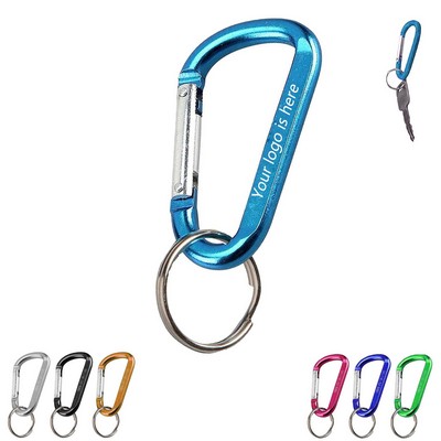 Aluminum Carabiner With Key Ring