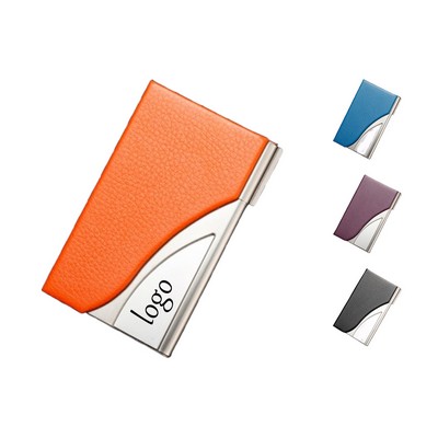 Metal Lychee Print Card Case