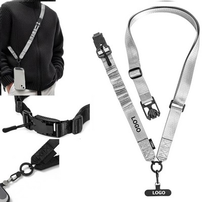 Adjustable Crossbody Phone Lanyard with Magnetic Buckle