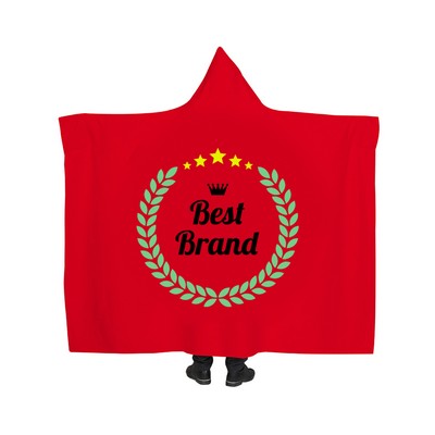 Polyester Sherpa Kids Hooded Blanket