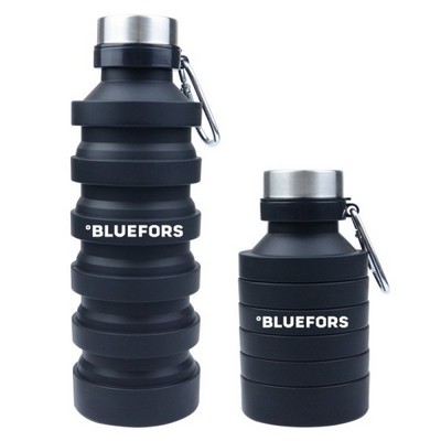 27 oz. Foldable Camping Portable Retractable Silicone Gift Water Bottle