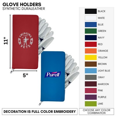 Leather Golf Glove Holder With Your Logo Embroidered