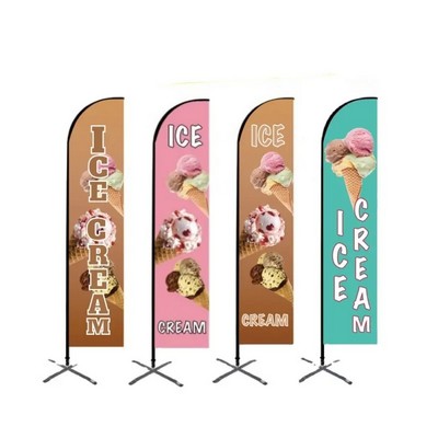 11ft Advertising Feather Flag Double Sided Flag Kit