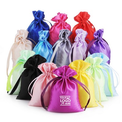 Jewelry Drawstring Satin Storage Pouch Bag