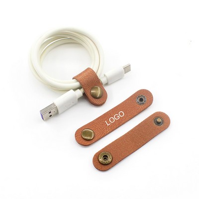 PU Leather Cable Strap