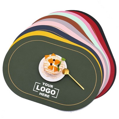 Faux Leather Placemats, Double-Sided Design