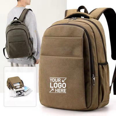 Custom Travel Computer Bag Canvas Backpack Rucksack
