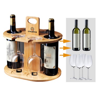 Desktop Bamboo Red Wine Rack