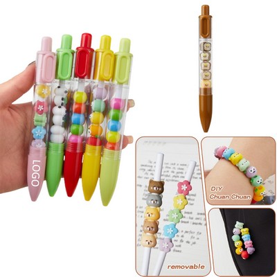 Cute DIY Beadable Gel Pens With Silicone Beads For Kids