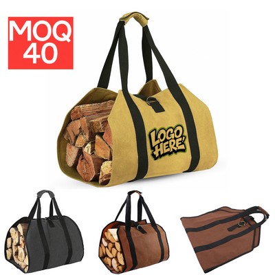 Foldable Oxford Firewood Carrier & Storage Bag