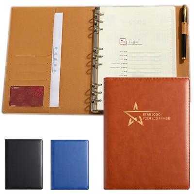 Leather A5 Binder Leather Notebook